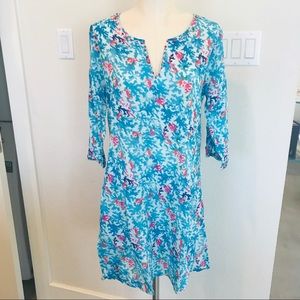 Shiraleah Aqua beach swimwear coverup cotton SM